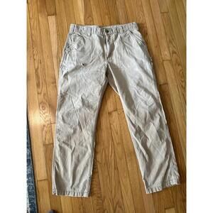 Carhartt Tan Men’s Work Pants Relaxed Fit Size 36x32